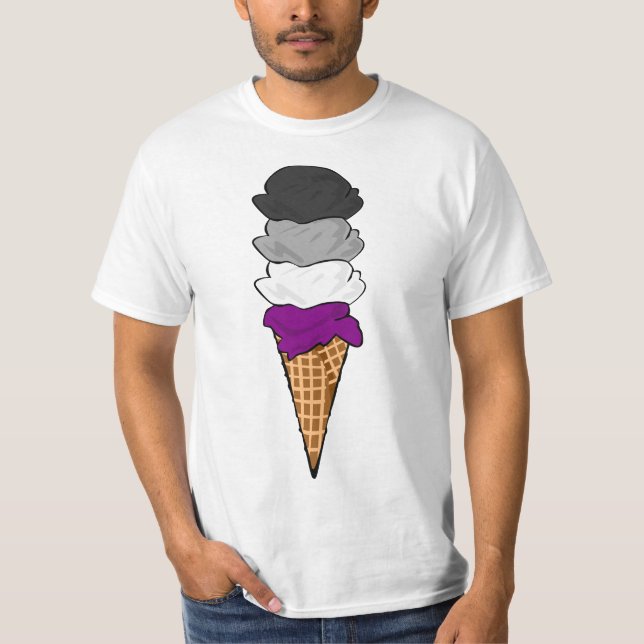 Asexual Pride Ice Cream T-Shirt (Front)