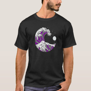 Asexual Pride Japanese Wave LGBTQ Ace Flag LGBT As T-Shirt