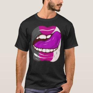 Asexual Pride LGBTQ Ace Lips Party  T-Shirt