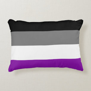 Asexual Pride, LGBTQ Pride, Striped Print Accent Pillow