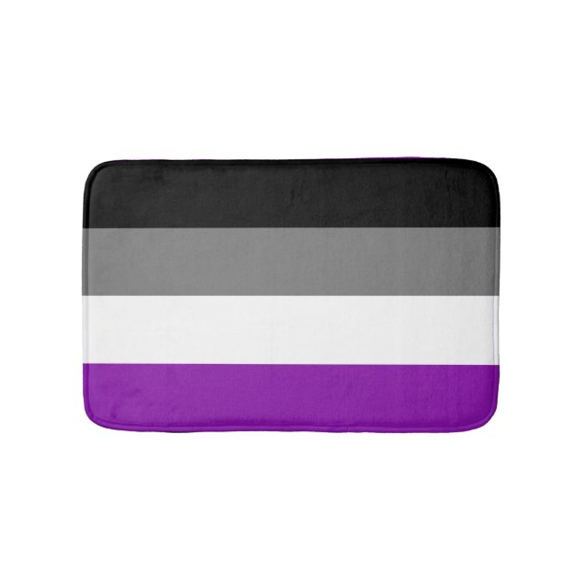 Asexual Pride, LGBTQ Pride, Striped Print Bath Mat (Front)