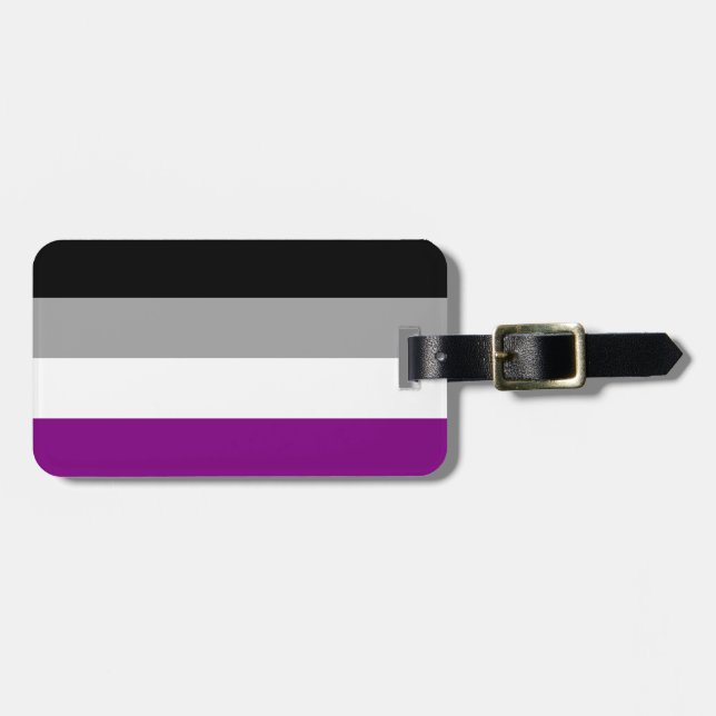Asexual Pride Luggage Tag (Front Horizontal)