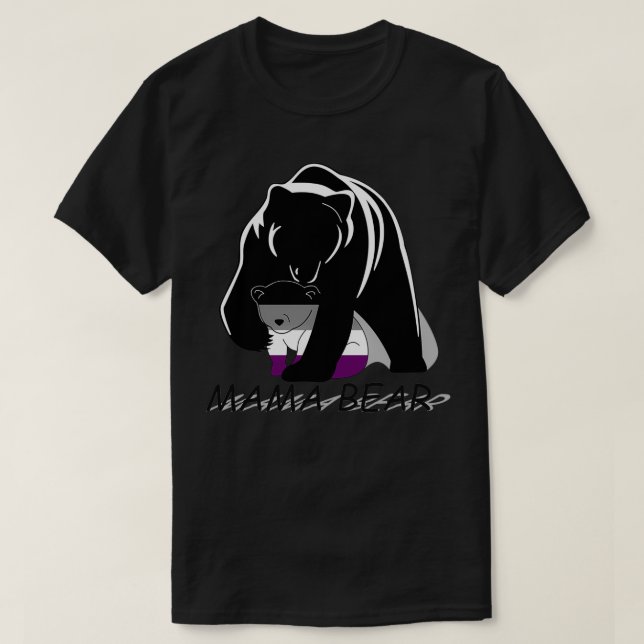 Asexual Pride Mama Bear T-Shirt (Design Front)