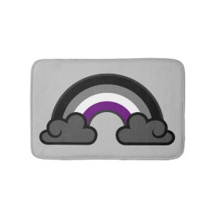 Asexual Pride Rainbow +{ Ace   Demi   Grey }+ Bath Mat