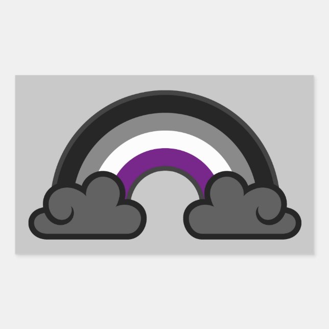 Asexual Pride Rainbow +{ Ace | Demi | Grey }+ Sticker (Front)