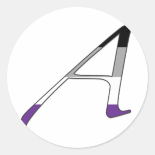 Asexual Pride "Scarlet" Letter A Classic Round Sticker