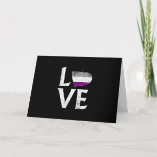 Asexual Pride Stacked Love Card