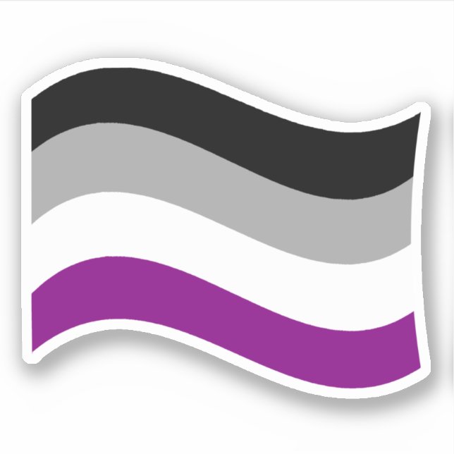 Asexual Pride Wavy Flag (Front)