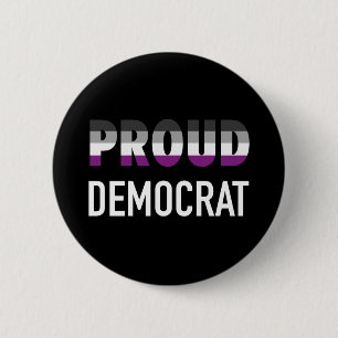 Asexual Proud Democrat 2 Inch Round Button