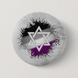 Asexual Star of David 2 Inch Round Button