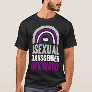 Asexual Transgender Awkward Asexual Pride Bohemian T-Shirt