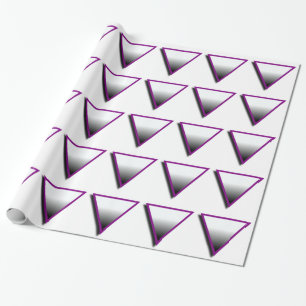 ASEXUAL TRIANGLE SYMBOL 3D -.png Wrapping Paper