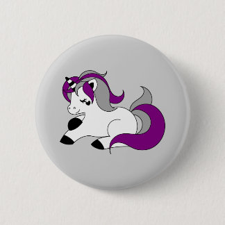 Asexual unicorn 2 inch round button