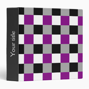 Asexuality colours chequered pattern Binder