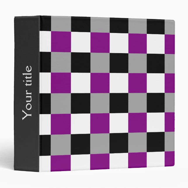 Asexuality colours chequered pattern Binder (Front/Spine)