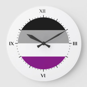 Asexuality flag Clocks