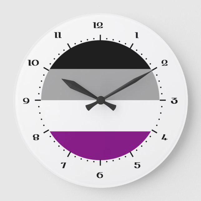 Asexuality flag clocks (Front)
