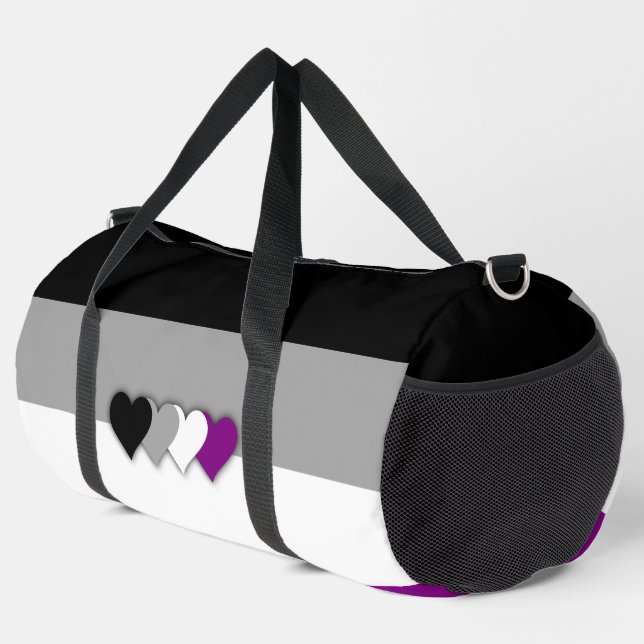 Asexuality flag duffle bag (Right Corner)