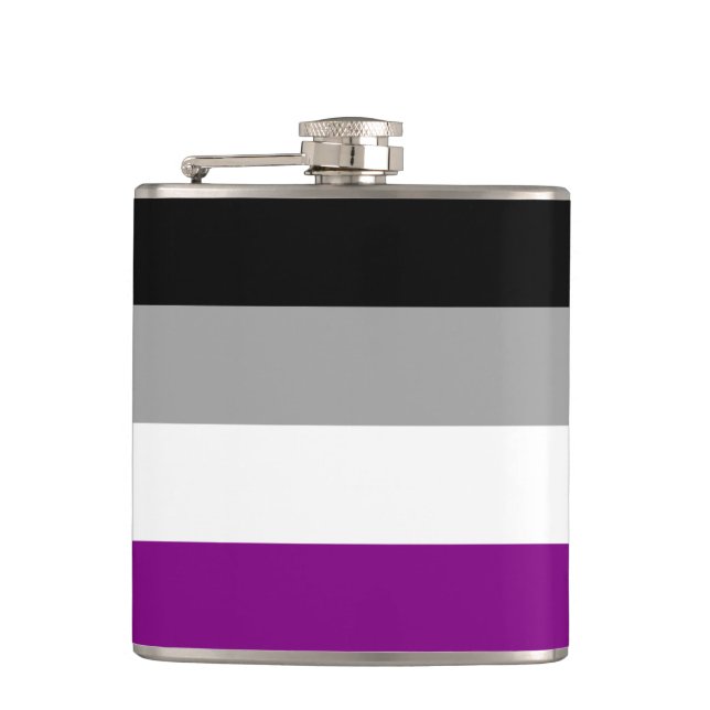 Asexuality Pride flag Hip Flask (Front)