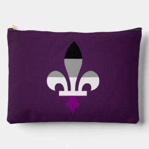 Asexuality pride fleur-de-lis accessory pouch