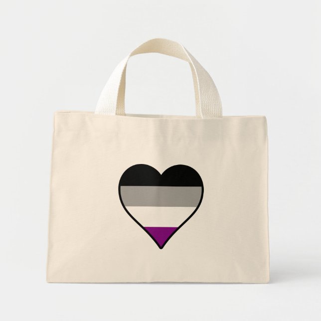 Asexuality pride heart Tote Bag (Front)
