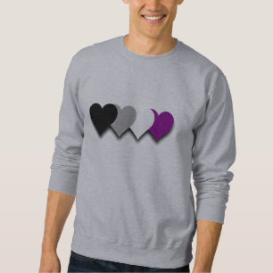 Asexuality pride hearts Sweatshirt