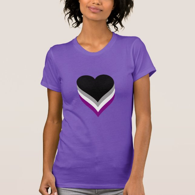 Asexuality pride hearts T-Shirt (Front)