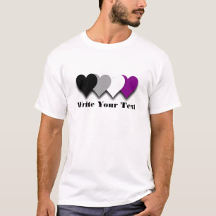 Asexuality pride hearts T-shirt