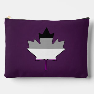 Asexuality pride maple leaf accessory pouch