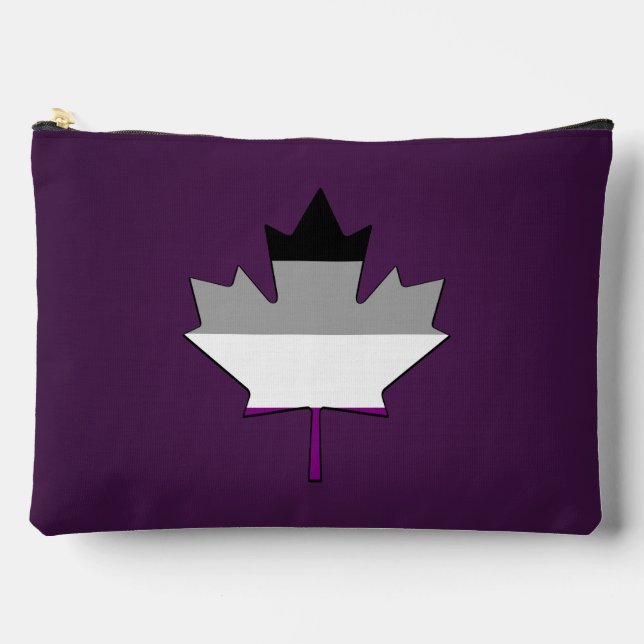 Asexuality pride maple leaf  accessory pouch (Front)
