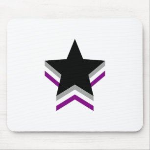 Asexuality pride stars mouse pad
