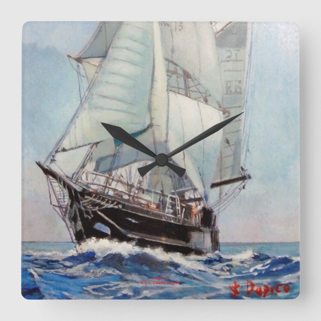 Asgard II Square Wall Clock (Front)