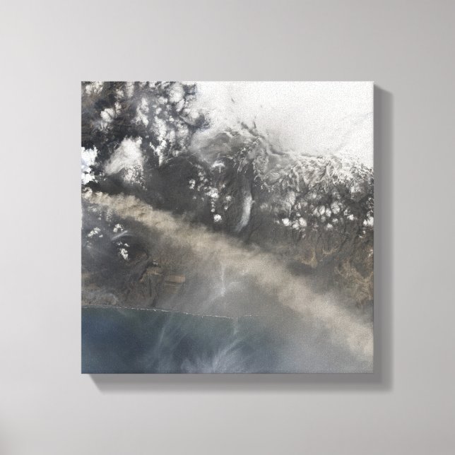 Ash and steam continue billowing canvas print (Front)