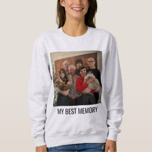 Ash Black Personalized Cat Mom Family Pet Photo Sweatshirt
