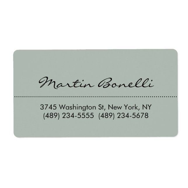 Ash Gray Modern Minimalist Plain (Front)