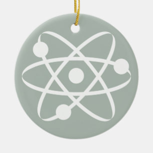 Ash Grey Atom Ceramic Ornament