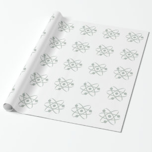 Ash Grey Atom Wrapping Paper