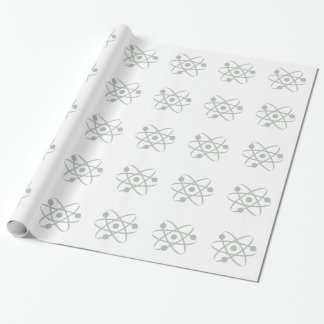 Ash Grey Atom Wrapping Paper