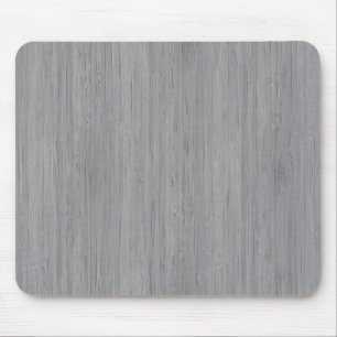 Ash Grey Bamboo Wood Grain Look Mouse Pad