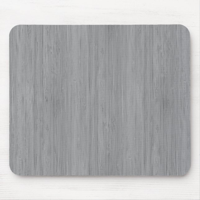 Ash Grey Bamboo Wood Grain Look Mouse Pad (Front)
