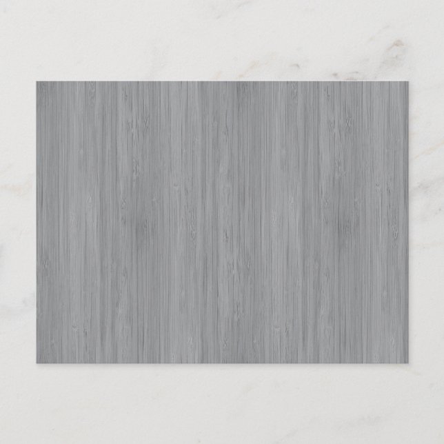 Ash Grey Bamboo Wood Grain Look Postcard (Front)
