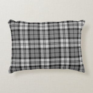 Ash Grey Blackwatch Campbell Tartan Plaid Accent Pillow