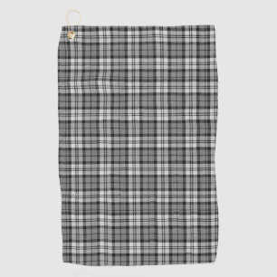 Ash Grey Blackwatch Campbell Tartan Plaid Golf Towel