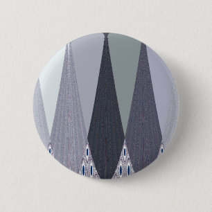 Ash Grey Chevron Dots Art Print 2 Inch Round Button