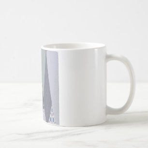 Ash Grey Chevron Dots Art Print Coffee Mug