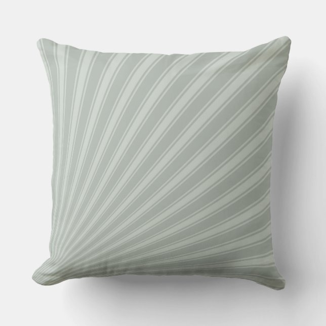 Ash grey Colour Stripe Funky Pattern Throw Pillow (Front)