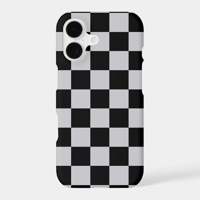 Ash Grey Grey Chequered Pattern Design (Back)