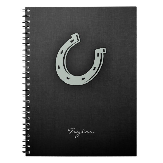 Ash Grey Horseshoe Notebook (Front)