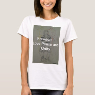Ash Grey: Lovely Freedom Peace Unity T-Shirt