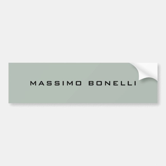 Ash Grey Minimalist Plain Legible Modern Bumper Sticker (Front)